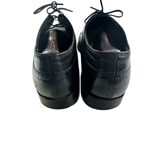 Stacy Adams Vintage Mens Black Size 10D Leather 1980\'s Wingtip Dress Shoes main image 7